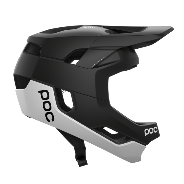 POC Otocon Race MIPS Helmet, Uranium Black / Hydrogen White, Side View