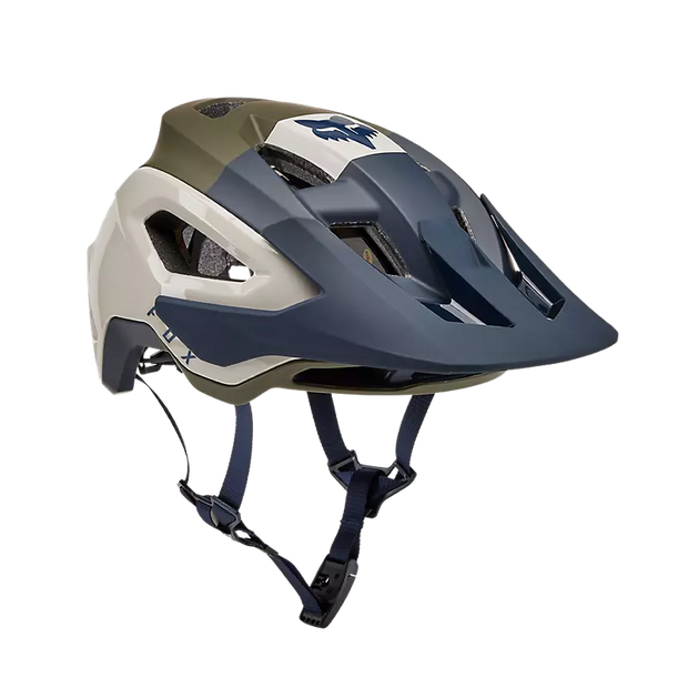 Fox Speedframe Pro MIPS Mountain Bike Helmet, Klif olive, full view.