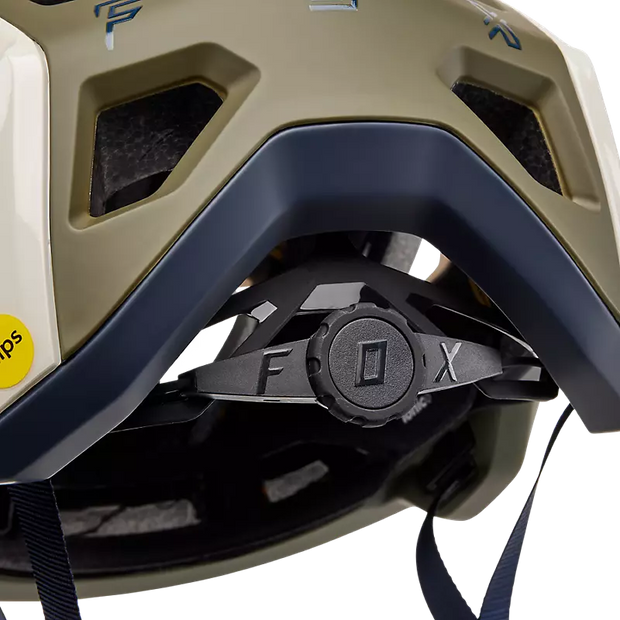 Fox Speedframe Pro MIPS Mountain Bike Helmet, Klif olive, head size adjustment view.