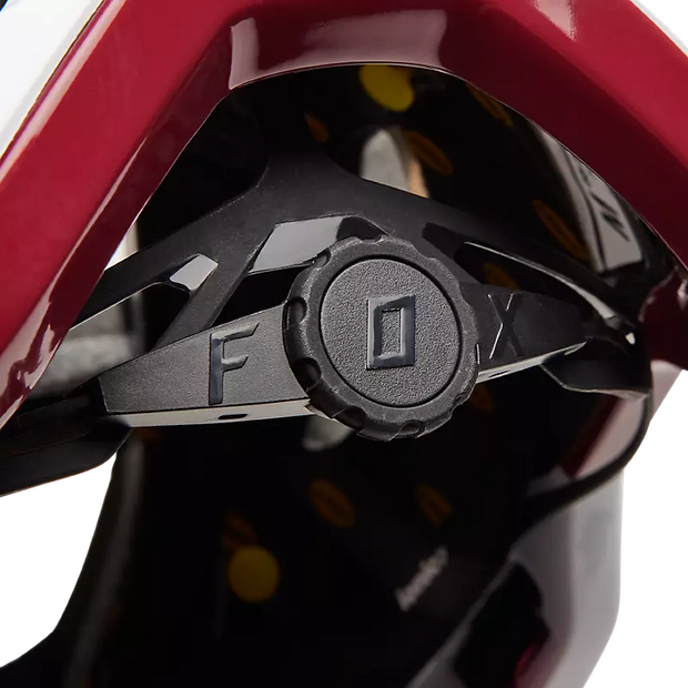 Fox Speedframe Pro MIPS Mountain Bike Helmet, black camo, head size adjustment view.