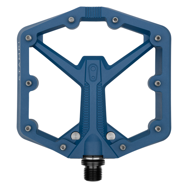 Crankbrothers Stamp 1 Gen 2 Pedal, blue, full view.