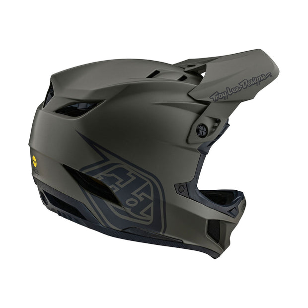 Troy Lee Designs D4 Composite Full-Face Helmet, stealth tarmac, right side view.