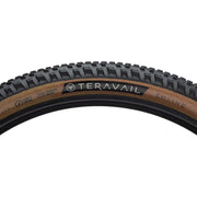 Teravail Ehline, Tubeless, Tan, Light & Supple 29 x 2.3 Mountain Bike Tire, sidewall view.