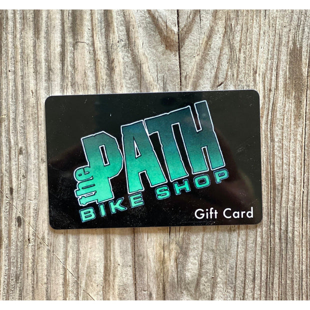 the path bike shop physical gift card, full view