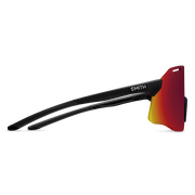Smith Vert PivLock Sunglasses, black + ChromaPop Red Lenses, side view.