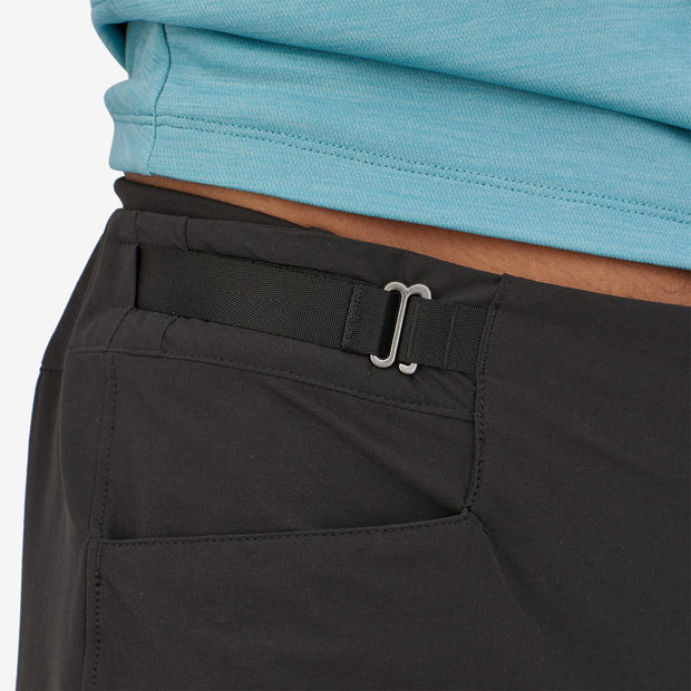 Patagonia Women's Dirt Craft Bike Shorts w/Liner - 12", Black, closer view of adjustable waist strap