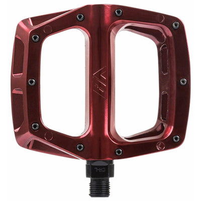DMR V8 Flat Pedal, Electric Red, Full View