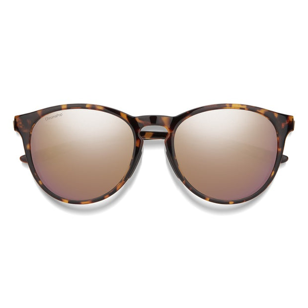 Smith Wander Sunglasses, Frame Color: Tortoise, Lens Color: ChromaPop Polarized Rose Gold Mirror, Front View
