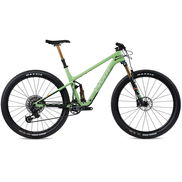 2025 Pivot Mach 4 SL Pro X0 AXS, Carbon Wheels, Seafoam Green, Full View