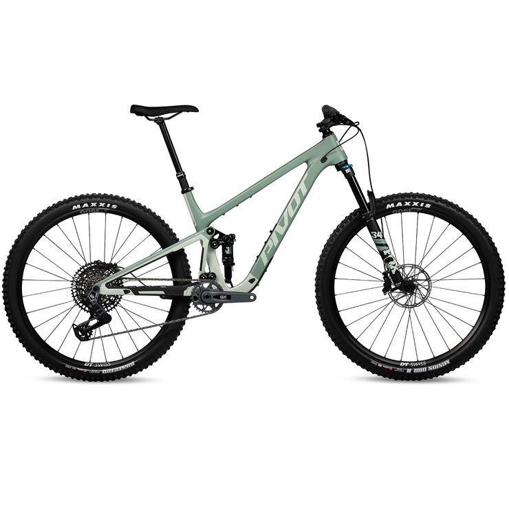 Pivot Trailcat SL Ride GX AXS, Alloy Wheels, green, full view.