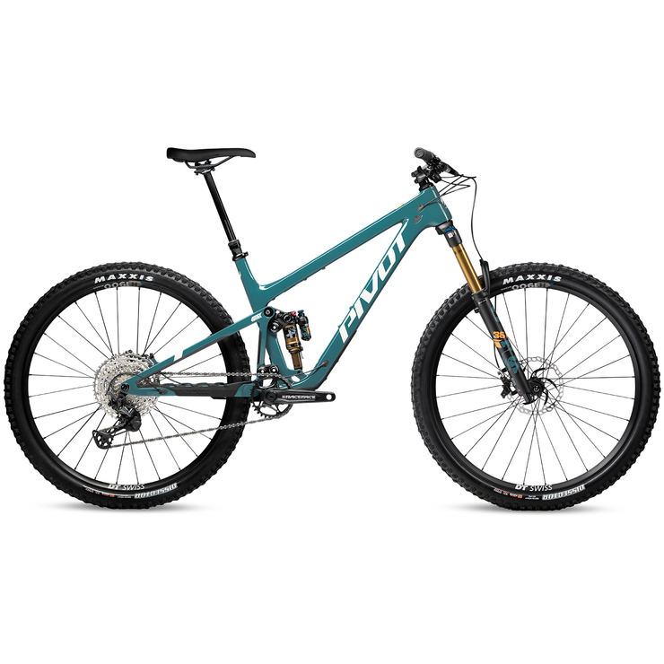 2024 Pivot Trail 429 Brunch Ride Enduro — Alloy Wheels, willow green, full view.