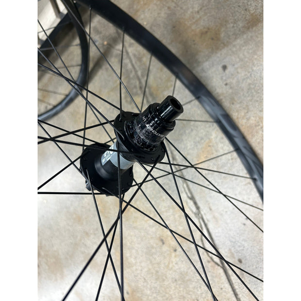 Raceface AR27 29" Wheelset w/ DT Swiss 370 Ratchet LN Hubs, Takeoff, Rear Hub View