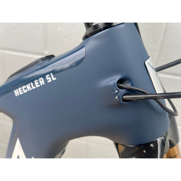 2025 Santa Cruz Heckler SL CC MX X0 AXS RSV Small, Demo Bike, Drive Side Head Tube Blemishes