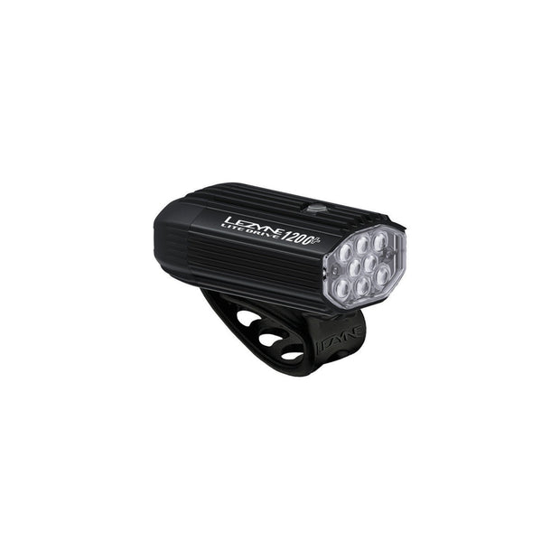 Lezyne Lite Drive 1200+ Front Light, black, full view.