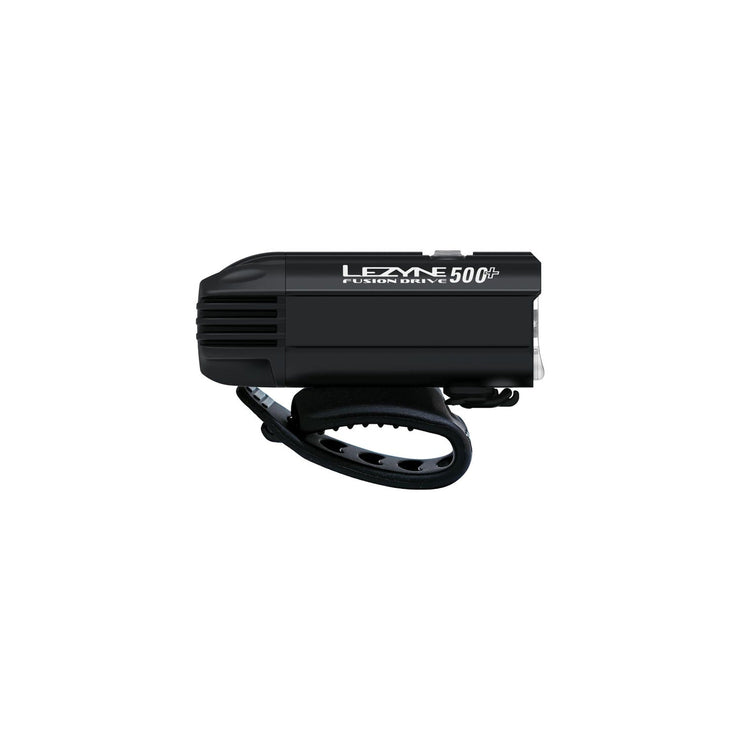 Lezyne FusionDrive+ 500 Front, strap closed profile view.