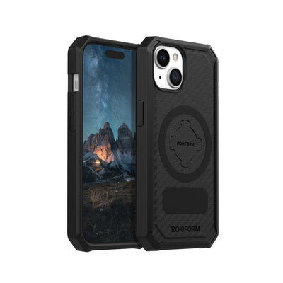 Rokform Rugged Case iPhone 15, full view.