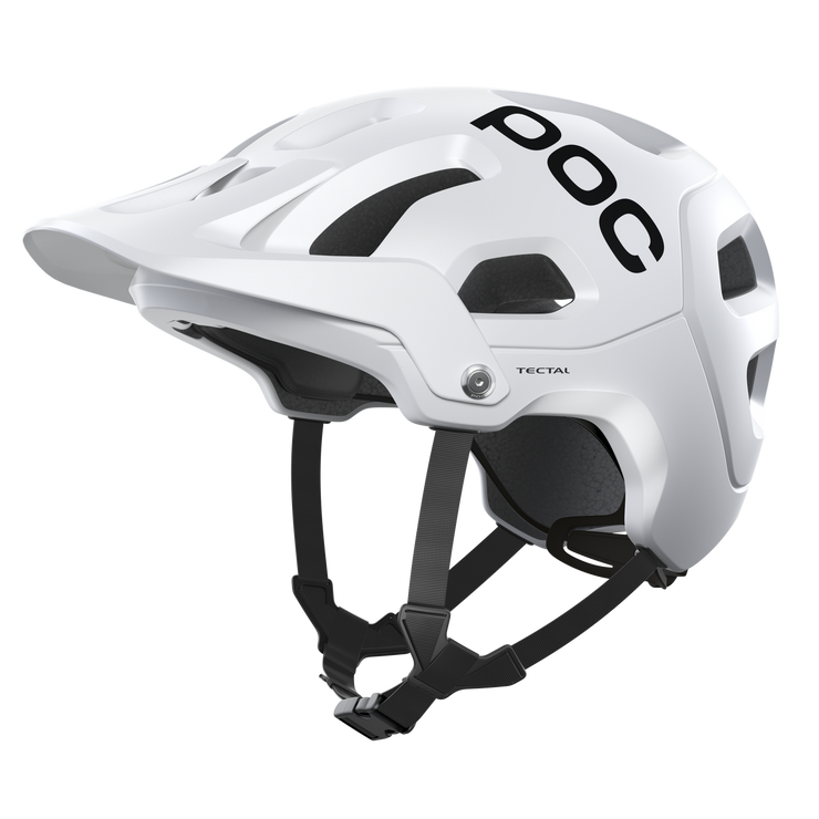 POC Tectal Mountain Bike Helmet, white, full view.