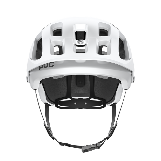 POC Tectal Mountain Bike Helmet, white, front view.