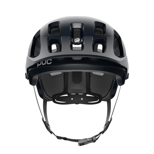 POC Tectal Mountain Bike Helmet, black, front view.
