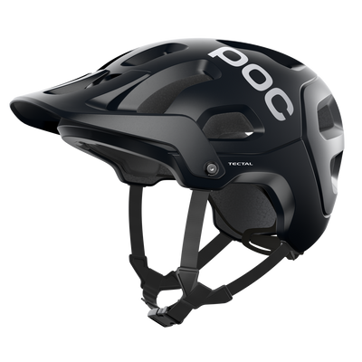 POC Tectal Mountain Bike Helmet, black, full view.