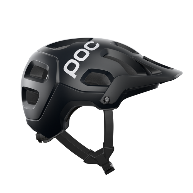POC Tectal Mountain Bike Helmet, black, profile view.