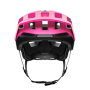 POC Kortal Race MIPS Mountain Bike Helmet, Fluorescent Pink/Uranium Black Matte, front view.