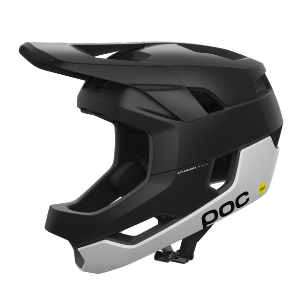 POC Otocon Race MIPS Helmet, Uranium Black / Hydrogen White, Side View