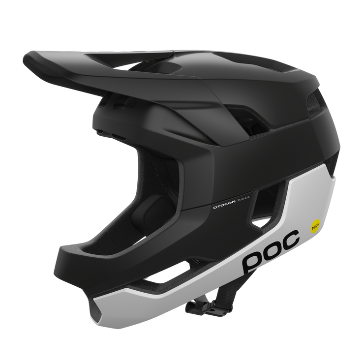 POC Otocon Race MIPS Helmet, Uranium Black / Hydrogen White, Side View