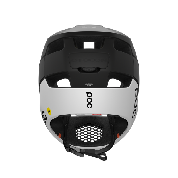 POC Otocon Race MIPS Helmet, Uranium Black / Hydrogen White, back View