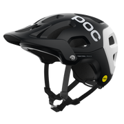 POC Tectal Race MIPS Mountain Bike Helmet, uranium black / hydrogen white, full view.