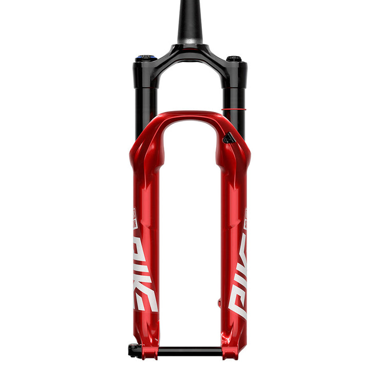RockShox Pike DJ Suspension Fork - 26”, 100mm, 15x100mm, Electric Red, A4, front view.