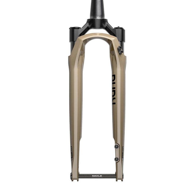 RockShox Rudy Ultimate 700c Gravel Bike Fork, brown, full view.