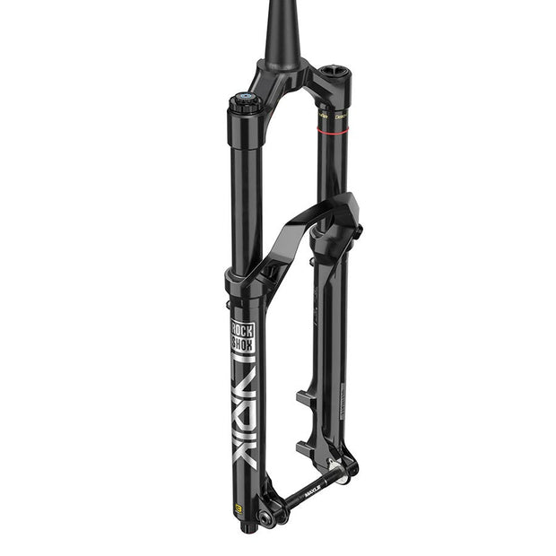 RockShox Lyrik Ultimate RC2 D1 Mountain Bike Fork, black, full view.
