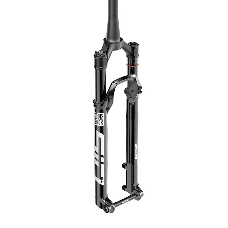 RockShox SID SL Ultimate 3P D1 Mountain Bike Fork, black, full view.