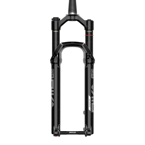 RockShox Pike Ultimate Charger 3.1 RC2 Suspension Fork - 27.5”, 140mm, 15x110mm, Gloss Black, C2, front view.