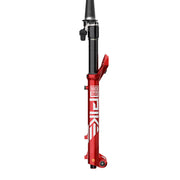 RockShox Pike Ultimate Flight Attendant Fork, Electric Red, side view.