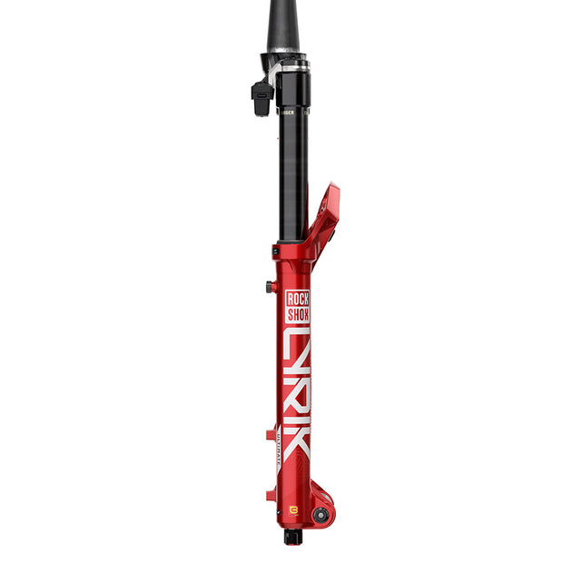 RockShox Lyrik Ultimate Flight Attendant Charger 3.1 Suspension Fork - 29”, 160mm, 15x110mm, Red, 44mm Offset, A3, side view.