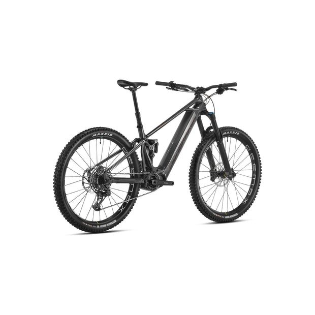 Mondraker Crusher, nimb us grey, rear shock view.