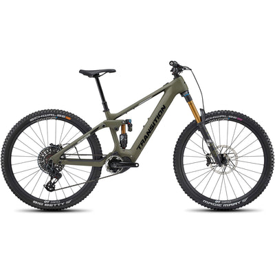 2023 Transition Repeater Carbon AXS, mossy green, full view. 