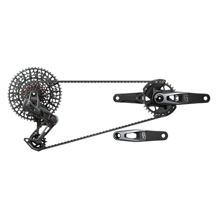 SRAM X0 T-Type Eagle Transmission Groupset - 170mm Crank 32t Chainring AXS POD Controller 10-52t Cassette Rear Derailleur Chain V2, Full View