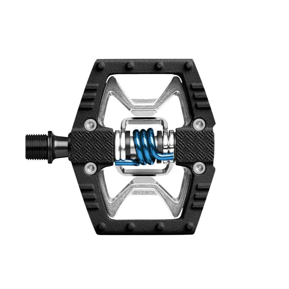 clip in platform pedals Crank Brothers Double Shot Mountain Bike Pedals, Black / Blue