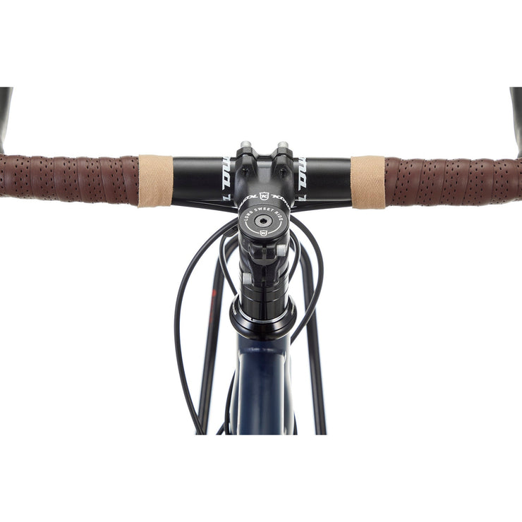 2023 Kona Sutra, Satin Midnight w/ Gloss Bronze Decals, stem view.