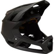 Fox Proframe Full-Face Mountain Bike Helmet, matte black, full view.