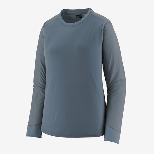 Patagonia Women's Long Sleeved Dirt Craft Mountain Bike Jersey, utility blue, full view.