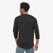 Patagonia Men's Merino 3/4 Sleeve Bike Jersey on-model back view