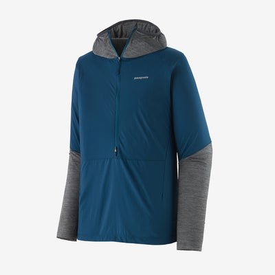 Patagonia Men's Airshed Pro Pullover, lagom blue, full view.