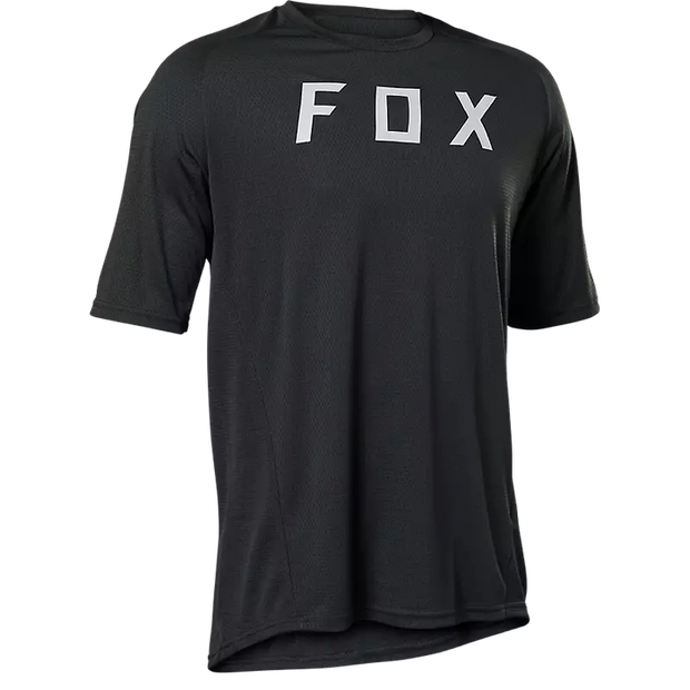 Fox Defend Short Sleeve Jersey black front view