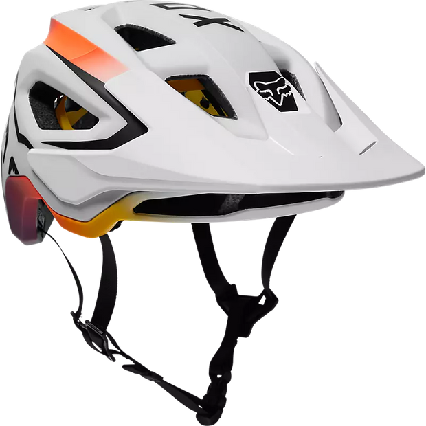 FOX Speedframe MIPS Mountain Bike Helmet, vintage white, full view.