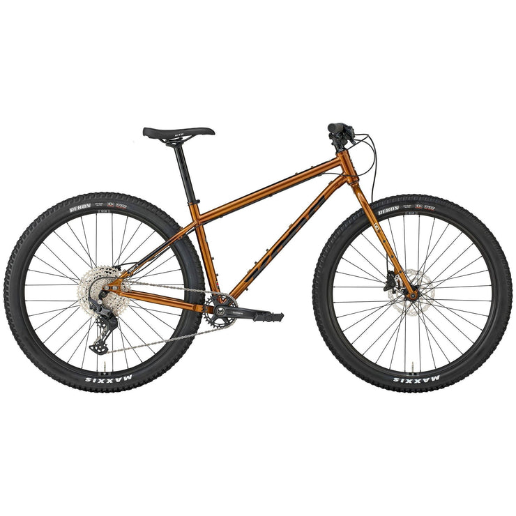 2025 Kona Unit X, gold, full view.