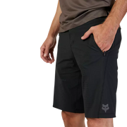 Fox Men's Flexair Short w/liner, black, hand in pocket view.